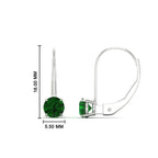 1 Carat Round Diamond Lever Back Earrings