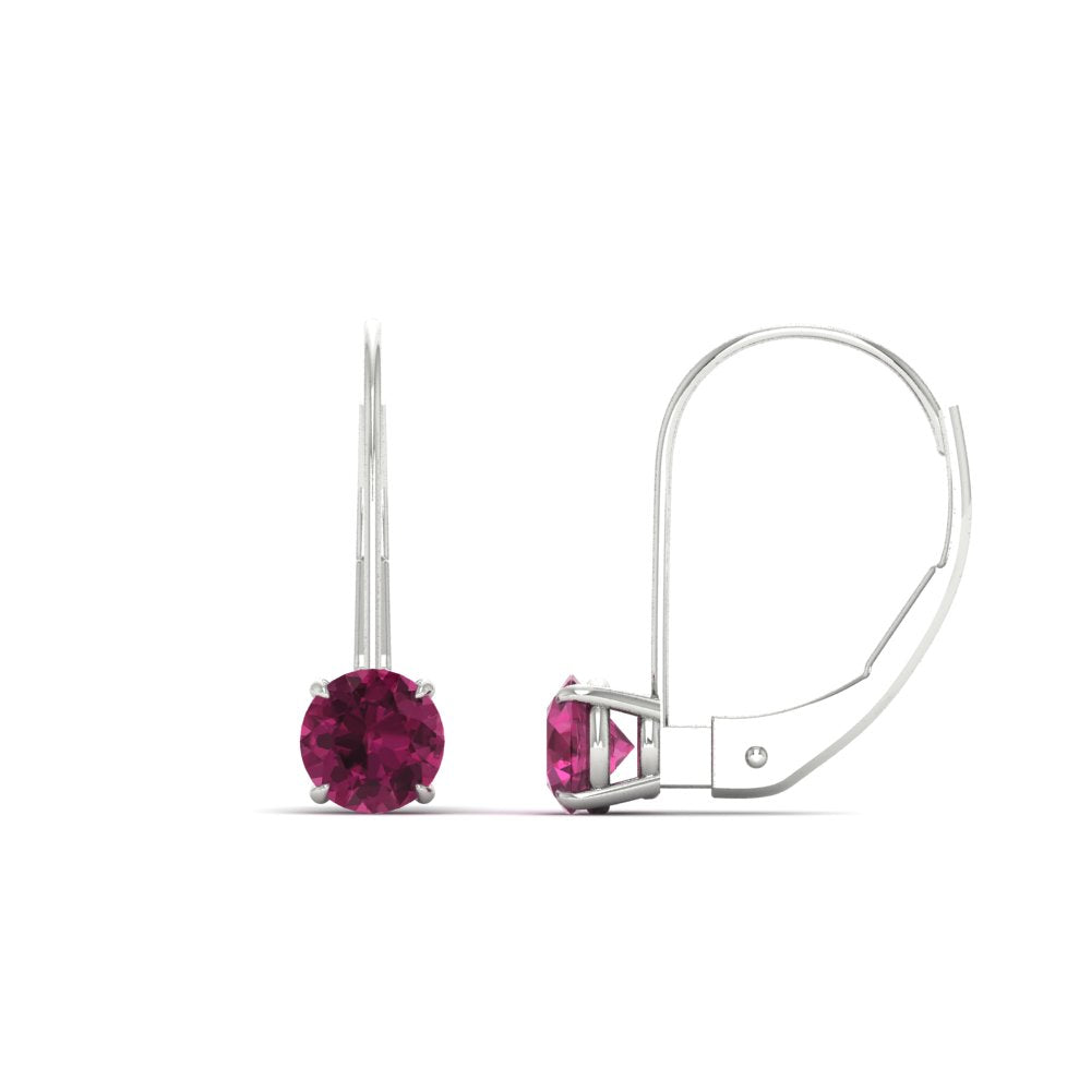 1 Carat Round Diamond Lever Back Earrings