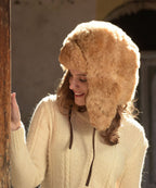 Baby Alpaca RCMP Fur Hat with Earflaps Chullo