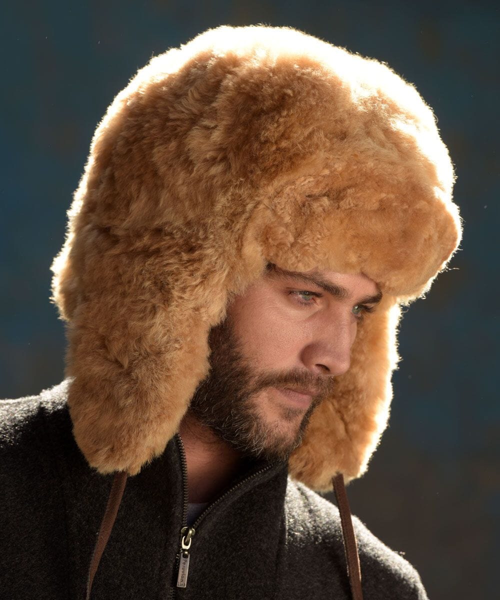 Baby Alpaca RCMP Fur Hat with Earflaps Chullo