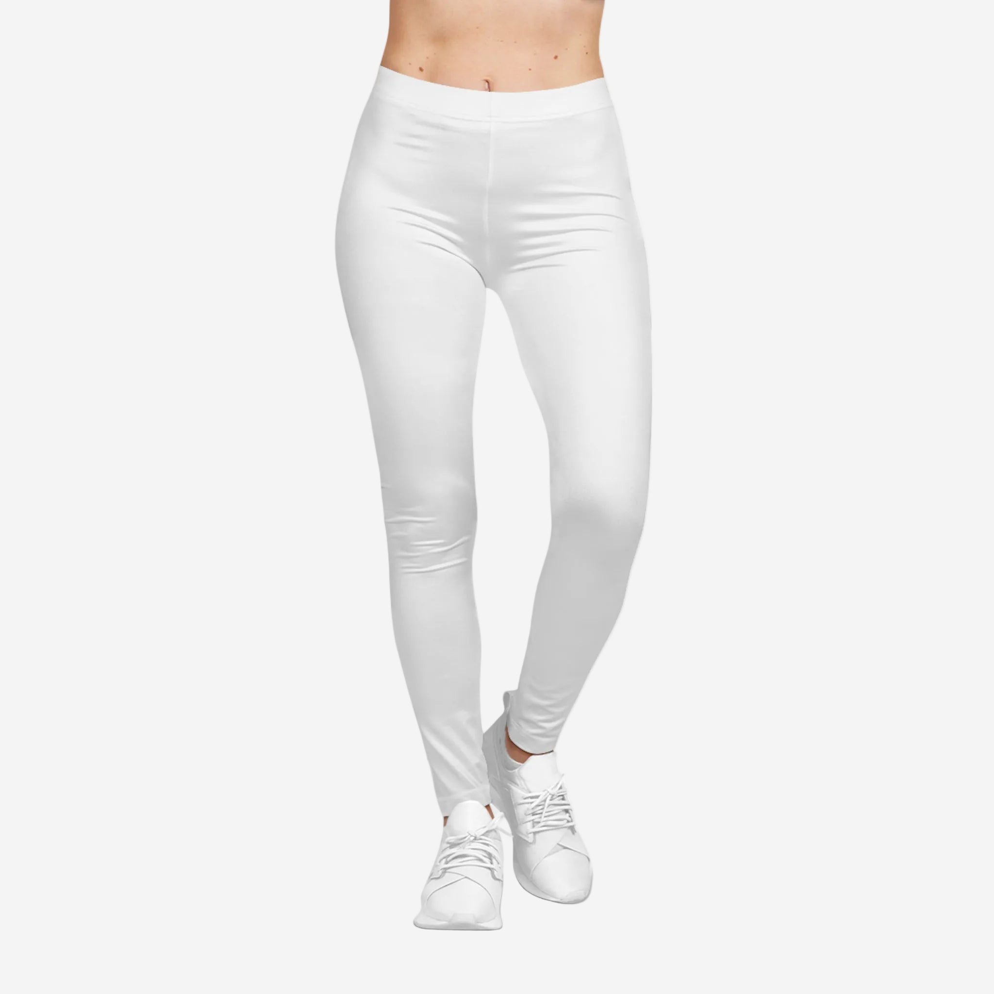 Everyday Active Leggings with Side Logo Script | White
