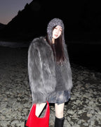 Fireladyfur Women's Fur Coat | Genuine Finnish Fox Fur | ‘Reed Flower’
