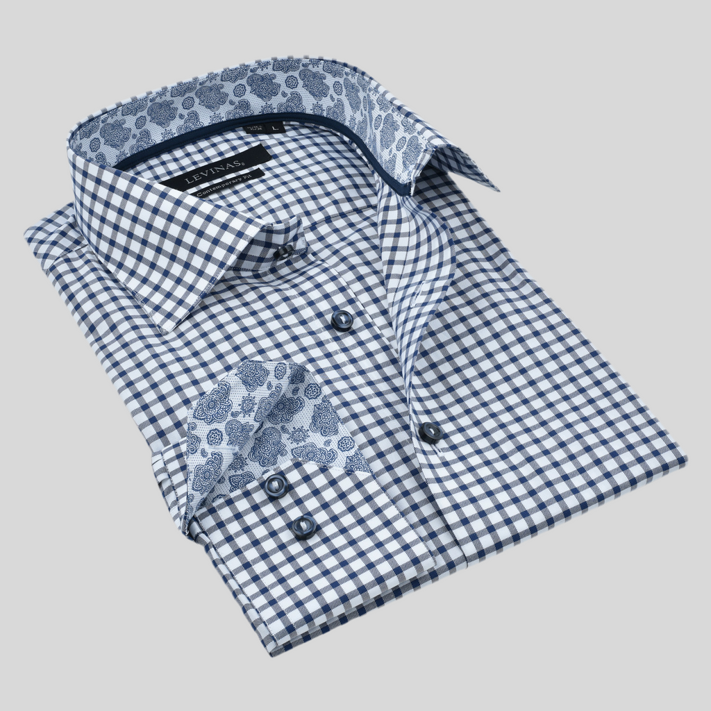 Button-Up Shirt with Contrast Trimming | Contemporary Fit