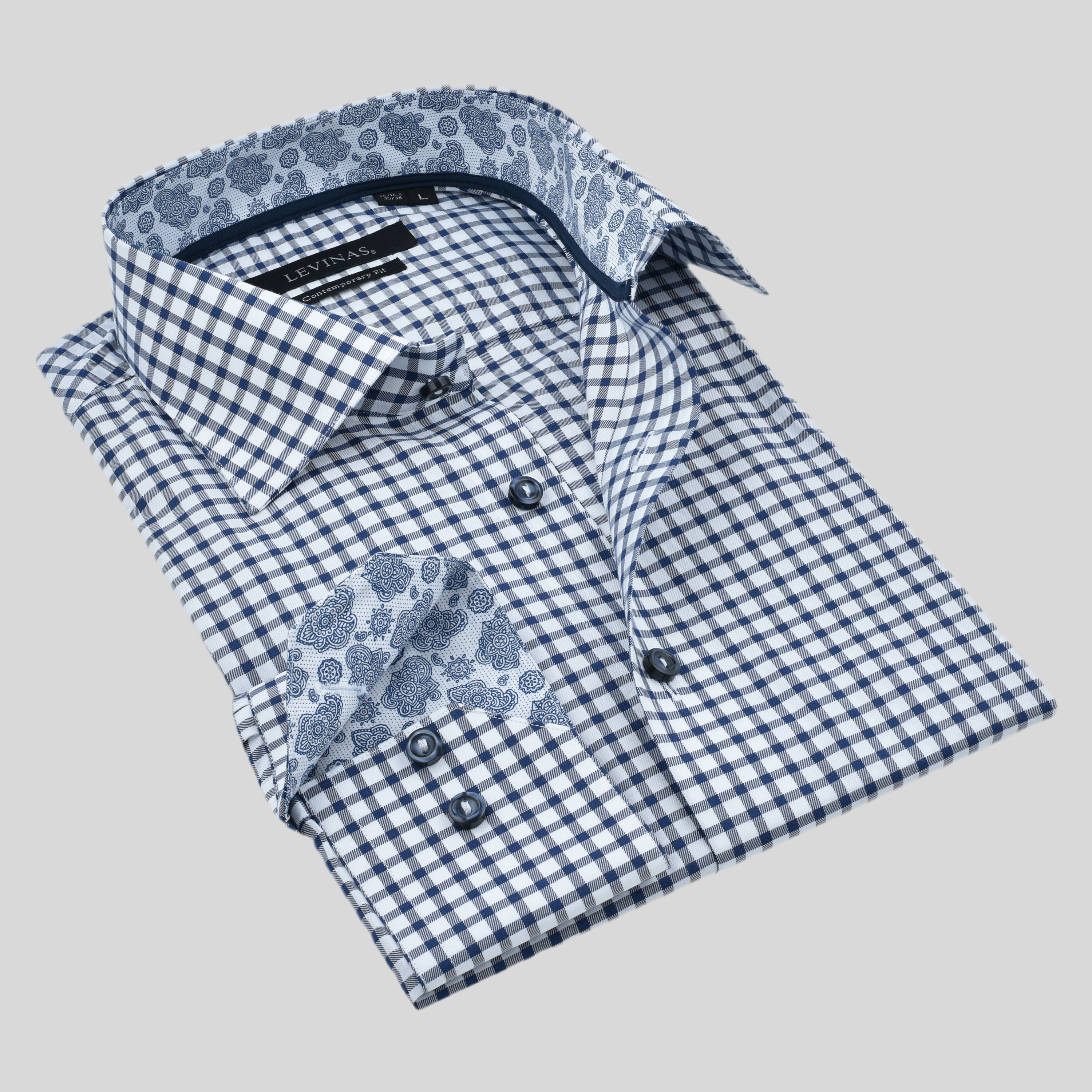 Button-Up Shirt with Contrast Trimming | Contemporary Fit