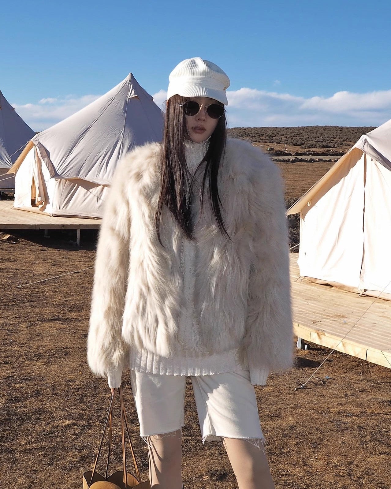 Fireladyfur Women's Fur Coat | Genuine Finnish Fox Fur | ‘Reed Flower’