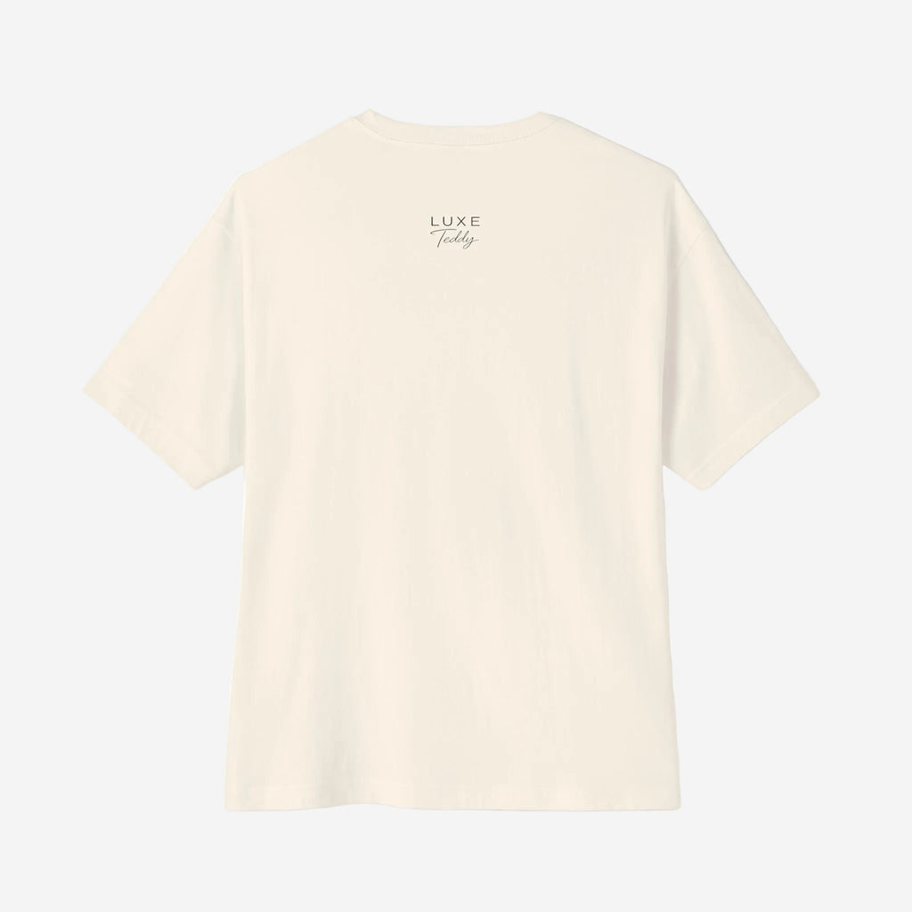 Luxe Teddy Oversized 'KEEP MOVING' Boxy Tee | 1023