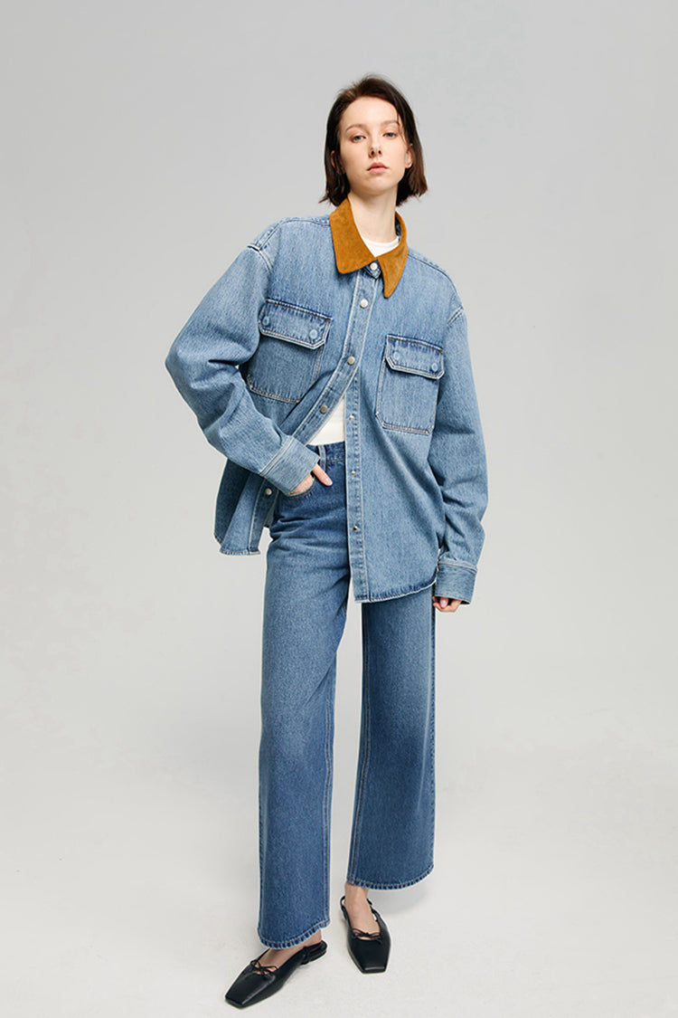 The Cityer Crop Wide Jeans | HJ009
