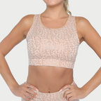 Metallic Cheetah Active Sports Bra