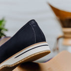 Sueded Goatskin Penny Loafer Navy