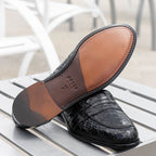 Tuscany Crocodile Penny Loafer | Black