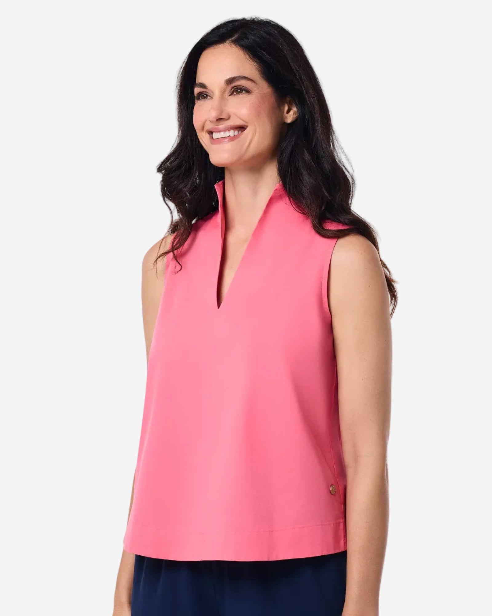 Women's Cape Coral Stand Collar Blouse | Sunkist Coral