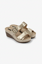Amara by LEON Women’s Leather Sandals | Adjustable Comfort Sandals with Gel-Insole