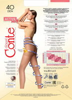 Shaping Support with Vitamin E Tights Conte Active Soft 40 Den