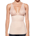 Smooth & Silky Slimming Top with Sexy Lace Nude