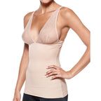 Smooth & Silky Slimming Top with Sexy Lace Nude