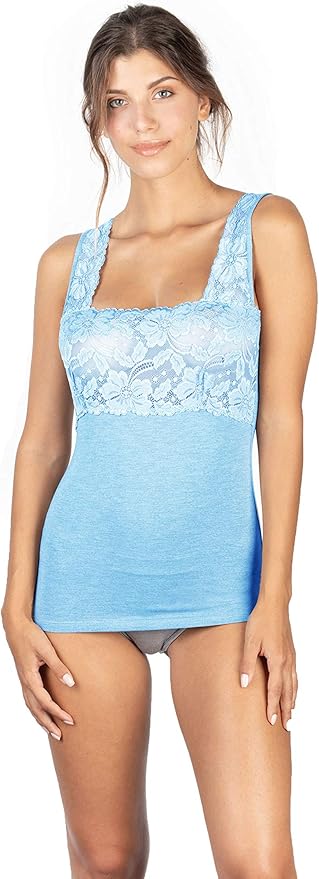 EGI Luxury Modal Women's Lace-Trimmed Tank Top