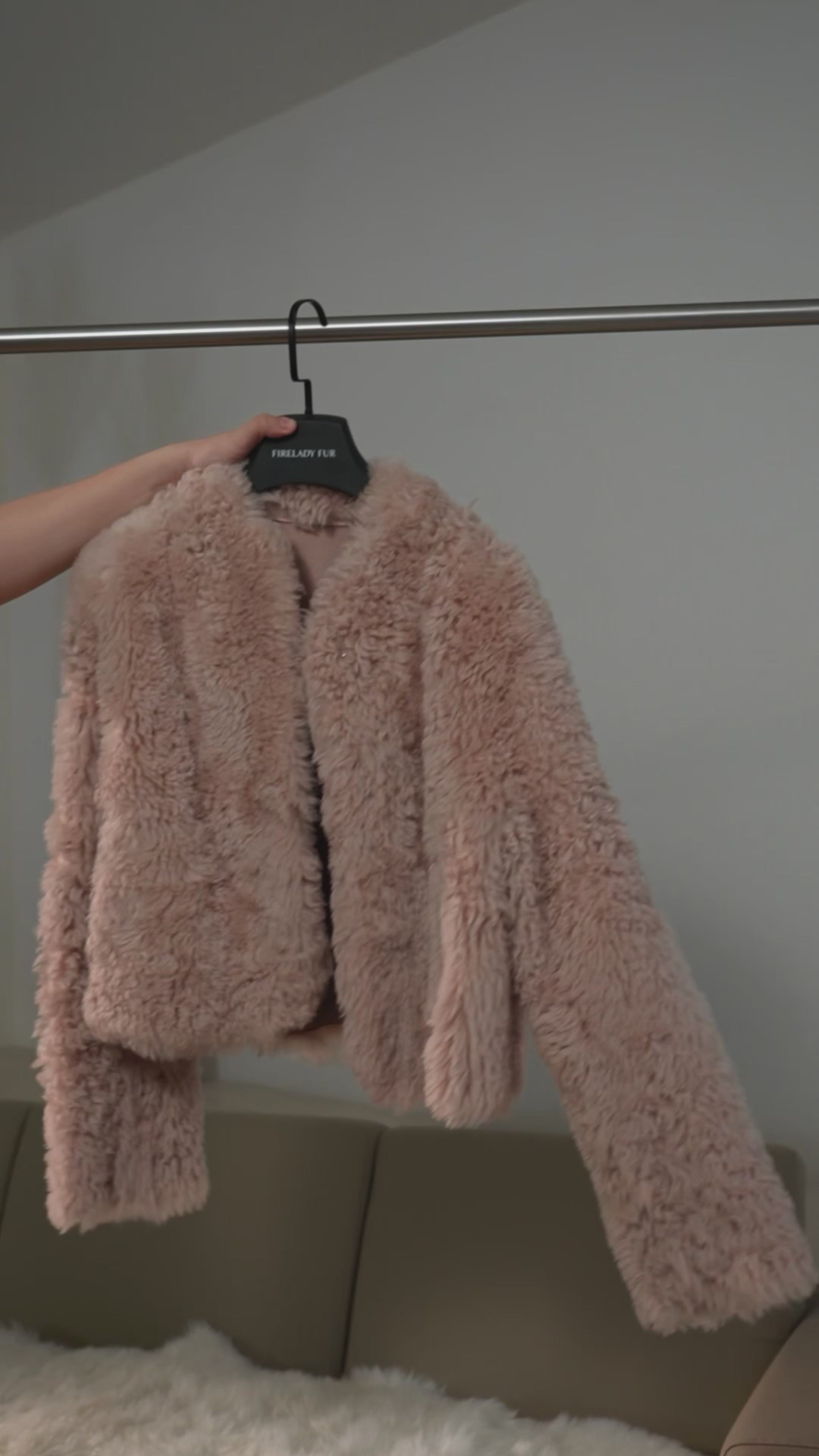 Fireladyfur Tuscan Sheepskin Coat ‘Morning Mist Fairy’