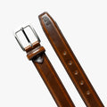 Eclipse Walnut Brown Leather Belt
