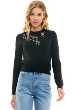 Embellished Sweater in Black