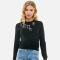 Embellished Sweater in Black