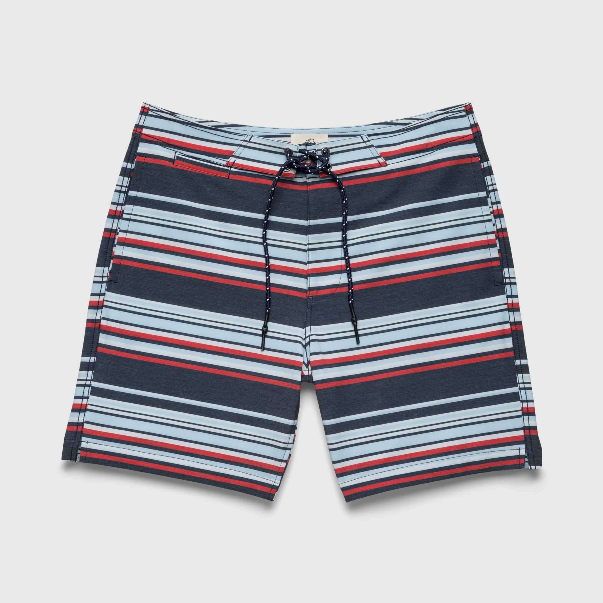 Duke 7.25” Stripe Boardshort | Navy Combo