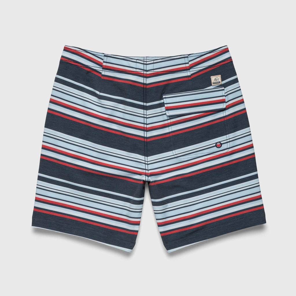 Duke 7.25” Stripe Boardshort | Navy Combo