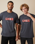 Luxe Teddy Oversized Vintage Red 'LUXE' Boxy Tee | 1022