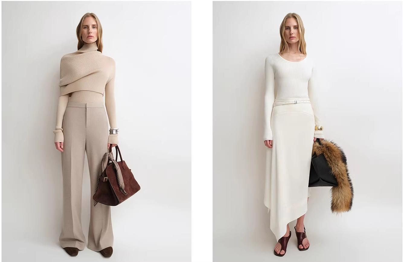 Merino Wool Turtleneck Sweater with Detachable Shawl | 2-Piece Knit Set 'Elegant Layers'