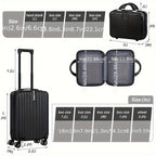 2-Piece Spinner Luggage Set | 20” Carry-On & 14” Crossbody Handbag