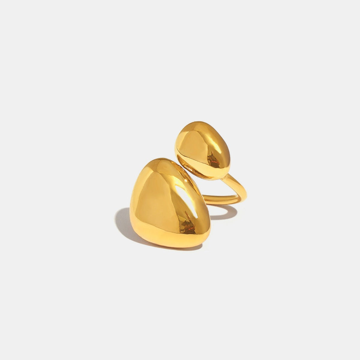 Gold-Plated Irregular Bypass Ring