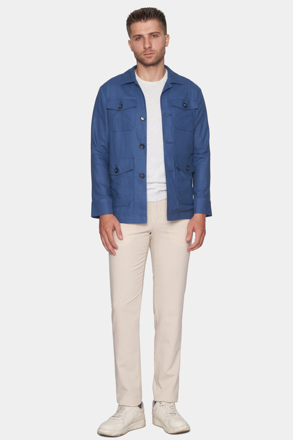 Slim Safari Coat | Ocean