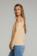 Cold Shoulder Long Sleeve Top