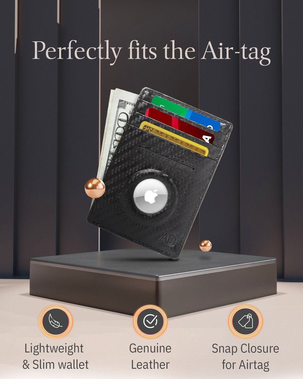 Slim Card Holder with Air Tag Holder