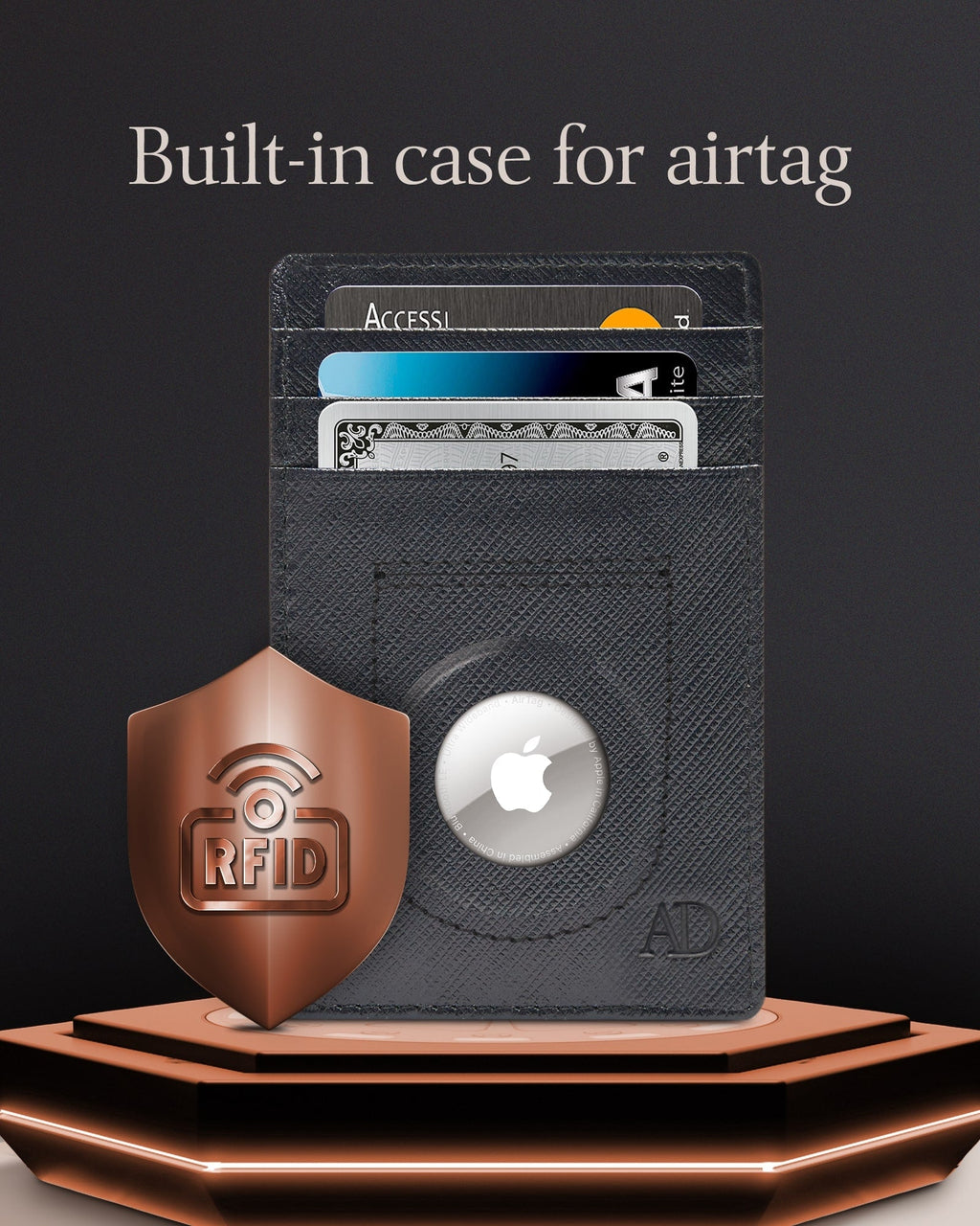 Slim Card Holder with Air Tag Holder