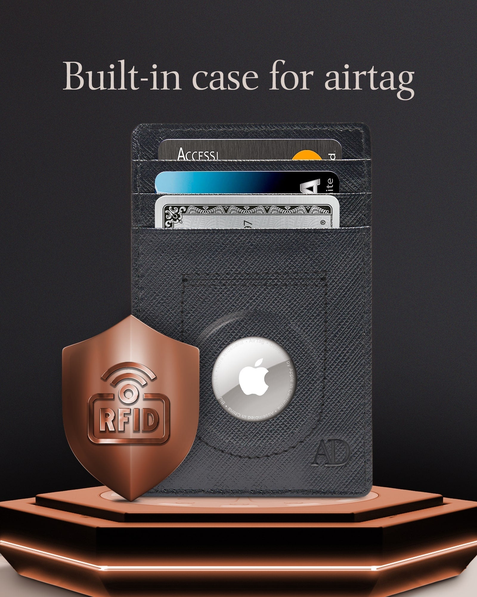 Slim Card Holder with Air Tag Holder