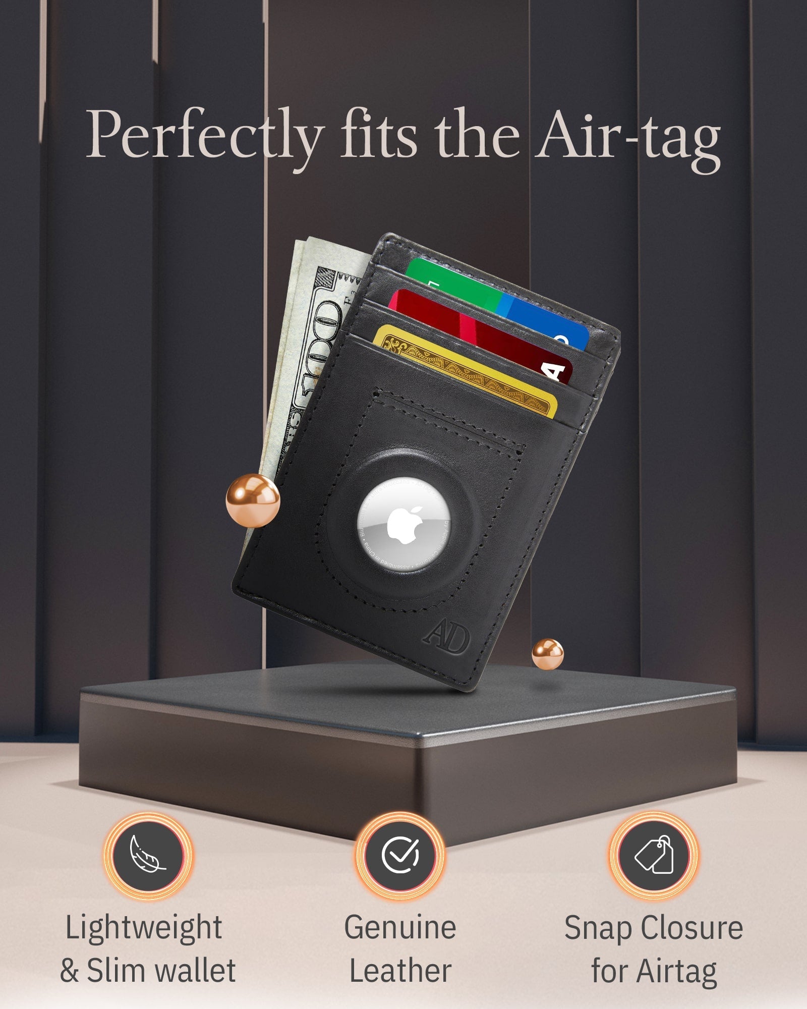 Slim Card Holder with Air Tag Holder