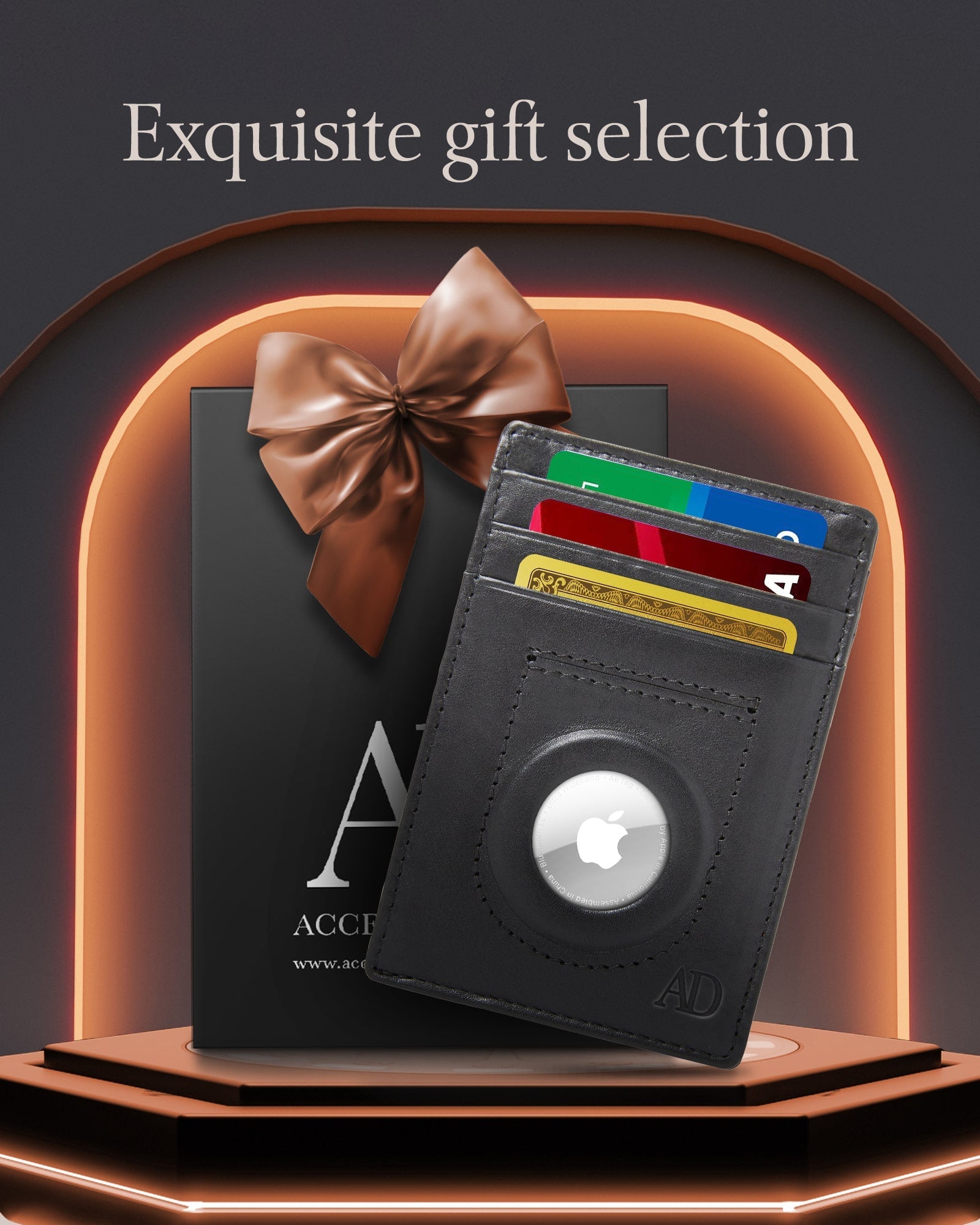 Slim Card Holder with Air Tag Holder