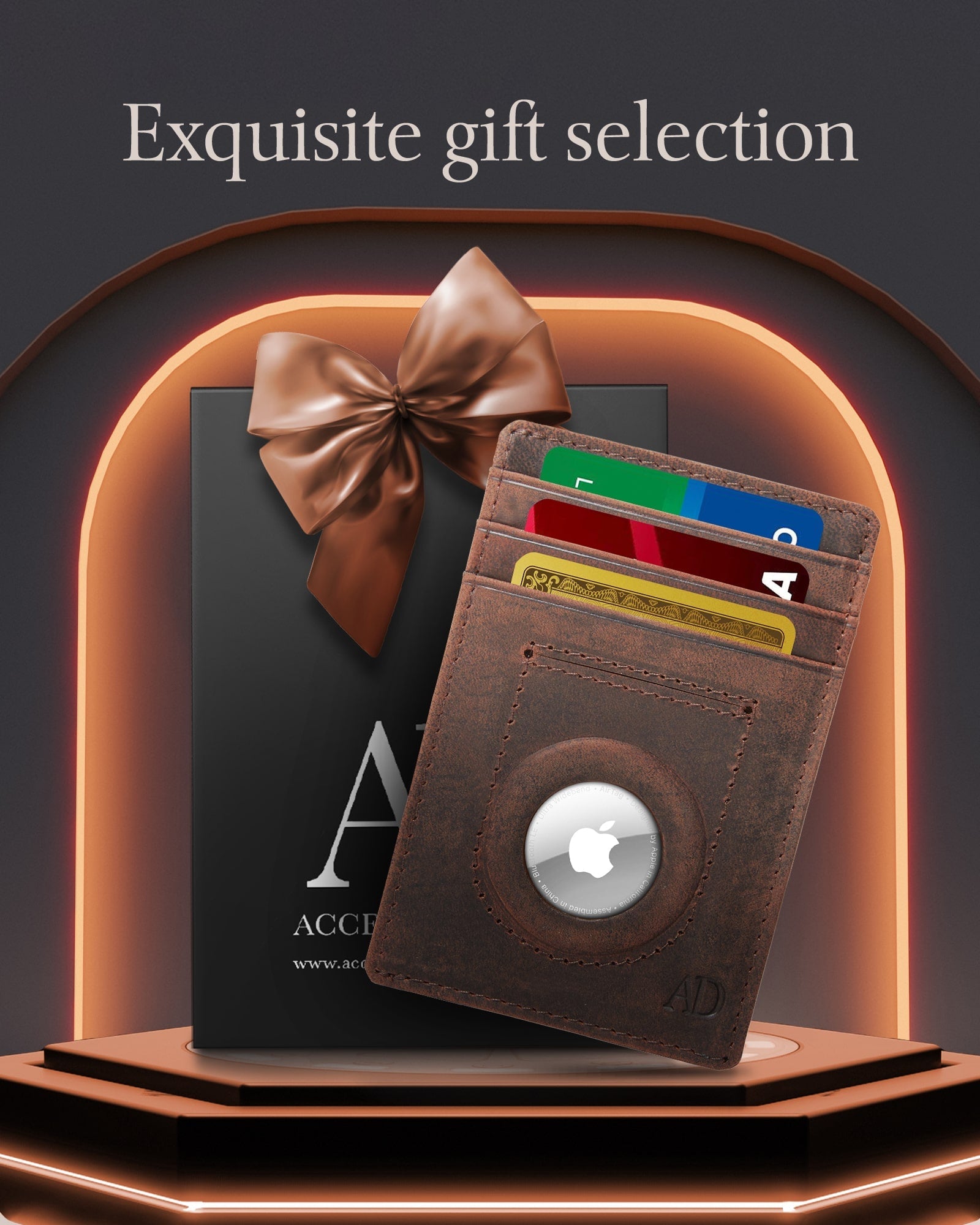 Slim Card Holder with Air Tag Holder