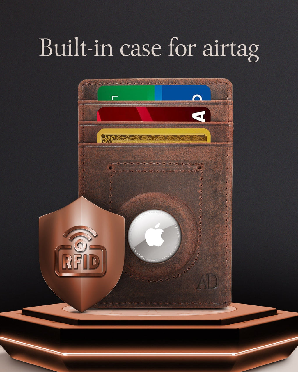 Slim Card Holder with Air Tag Holder