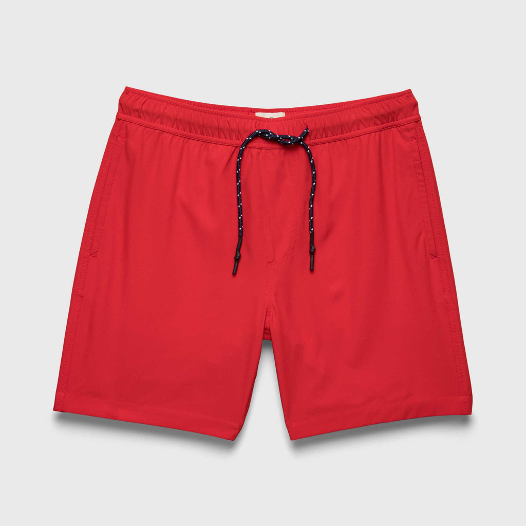 Jimmy 6.5" Retro Volley Swim Shorts | Pompeian Red