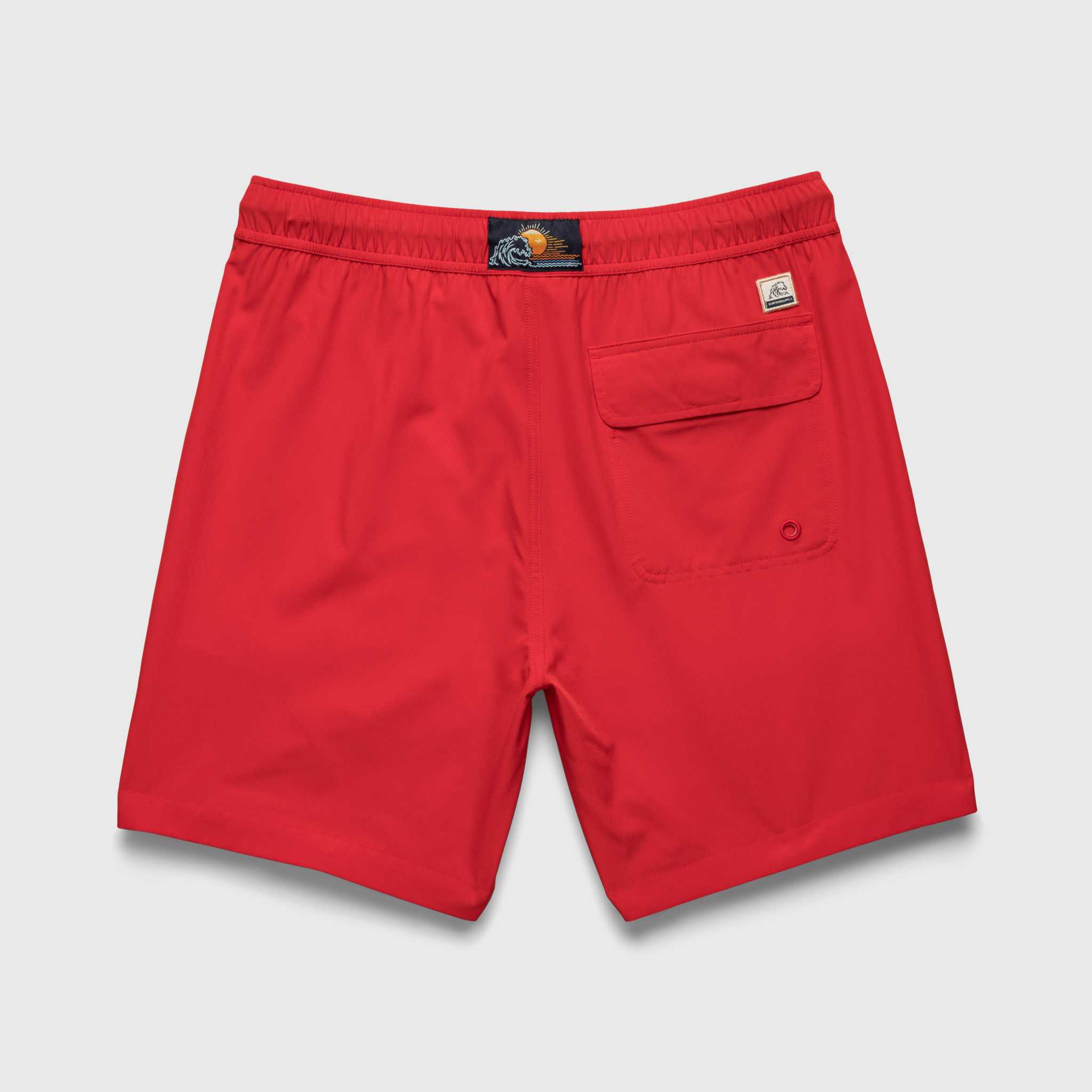 Jimmy 6.5" Retro Volley Swim Shorts | Pompeian Red