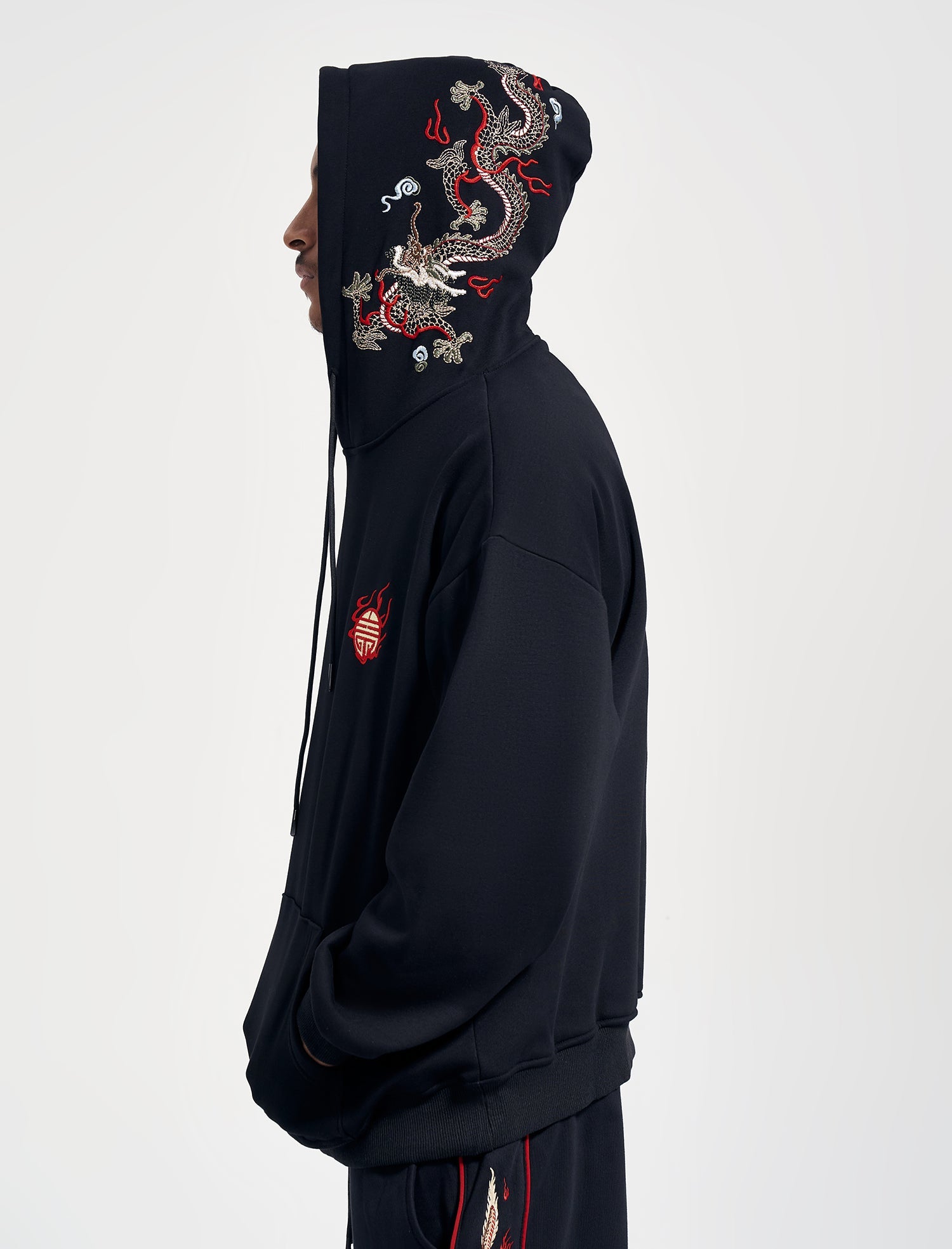 KH9190 Dragon Embroidery Hoodie