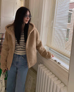 Fireladyfur Women's Hooded Merino Sheepskin Jacket ‘Bad Boy’