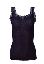 EGI Luxury Wool Silk Camisole with Macramé Lace Trim