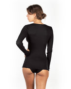 EGi Luxury Wool Silk Long Sleeve Top with Lace Trim