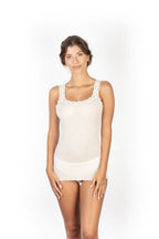 EGi Luxury Wool Silk Lace Trim Tank Top | 1491