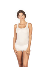 EGi Luxury Wool Silk Lace Trim Tank Top | 1491