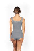 EGi Luxury Wool Silk Lace Trim Tank Top | 1491