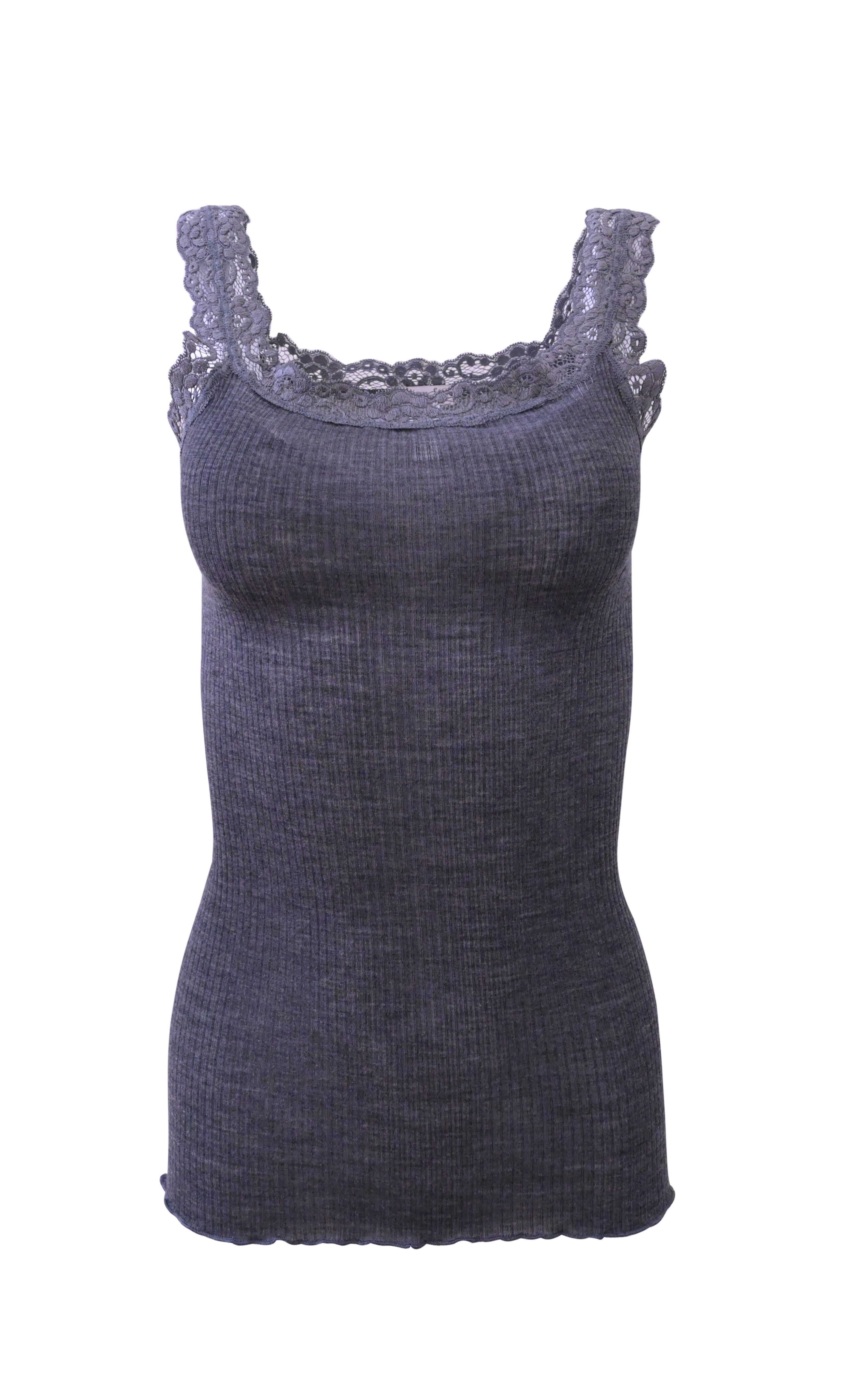 EGi Luxury Wool Silk Lace Trim Tank Top | 1491
