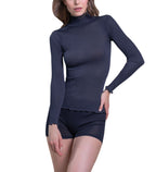 EGi Luxury Wool Silk Turtleneck Long Sleeve Top | 1494